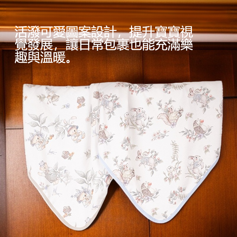 純棉寶寶包巾細節近拍