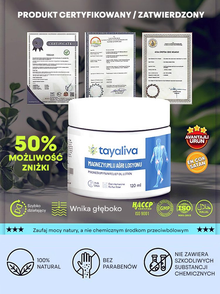 Cudowny krem magnezowy przeciwbólowy do pielęgnacji ciała
