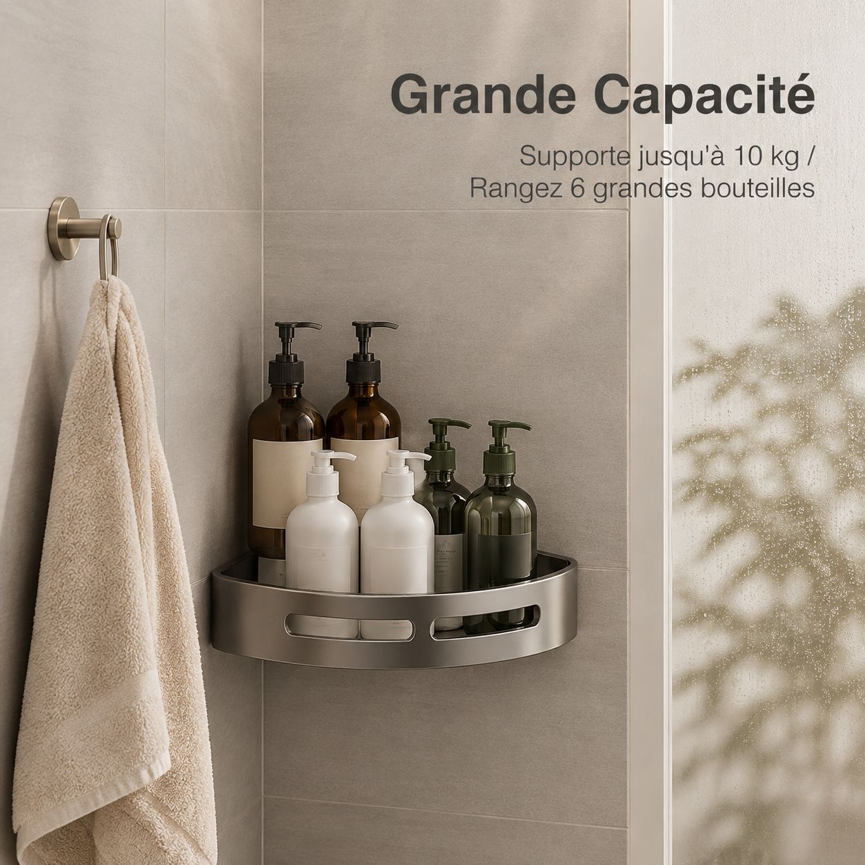 Étagère d’angle pour salle de bain