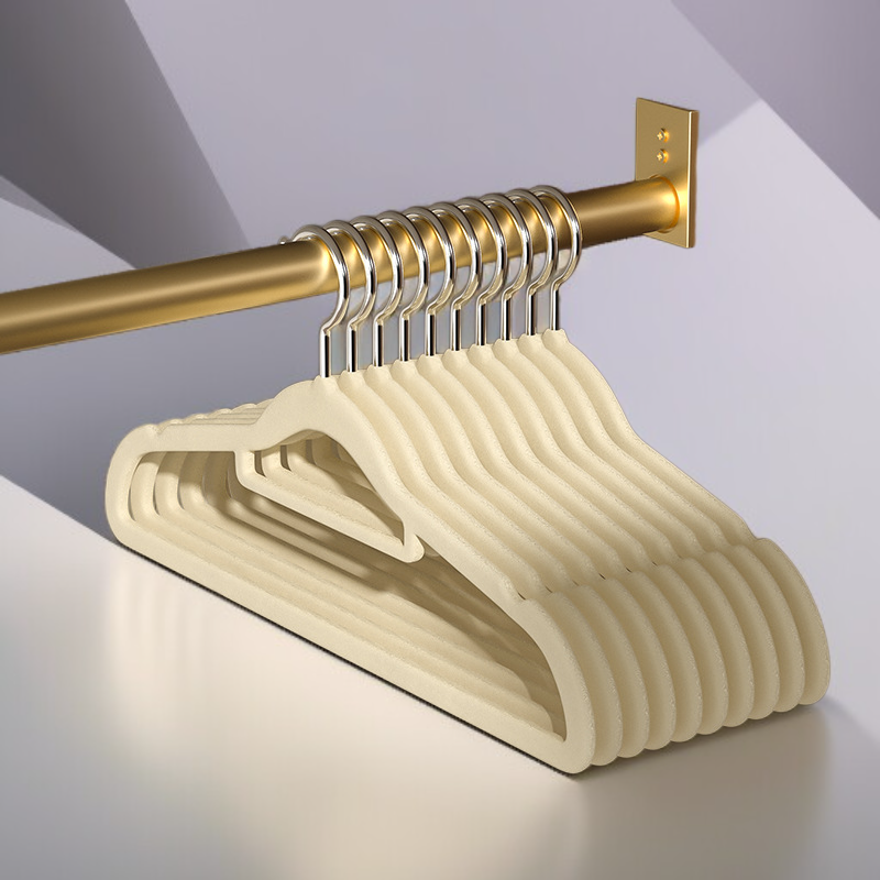 Gancho para ropa antideslizante de terciopelo sin marcas para uso doméstico