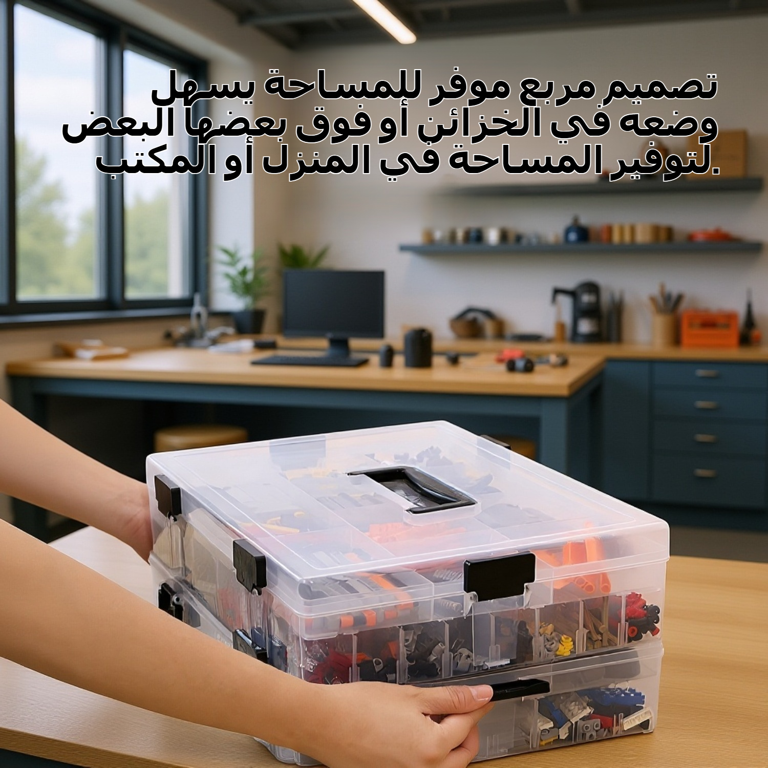 تصميم عملي لصندوق تخزين منزلي متعدد الطبقات