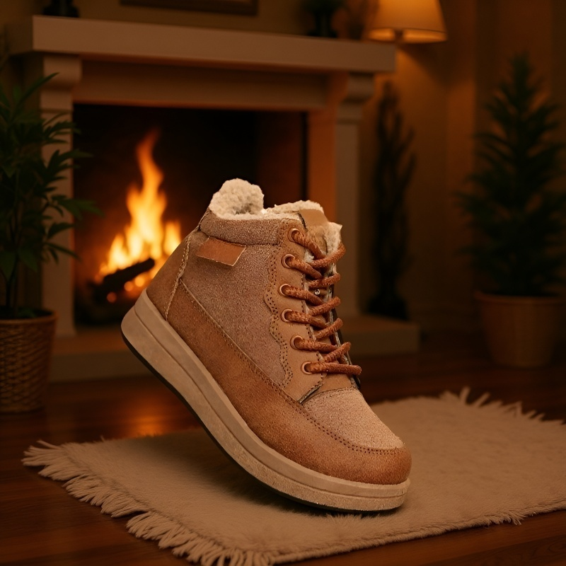 푹신한 두꺼운 가죽 스노우부츠