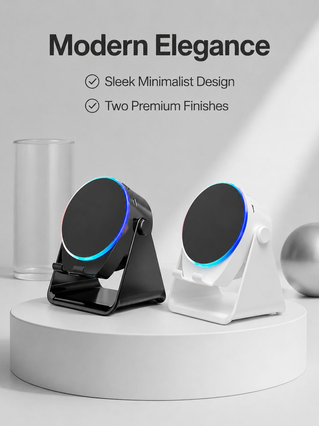 Magnetic Instant-Connect Bluetooth Speaker Stand