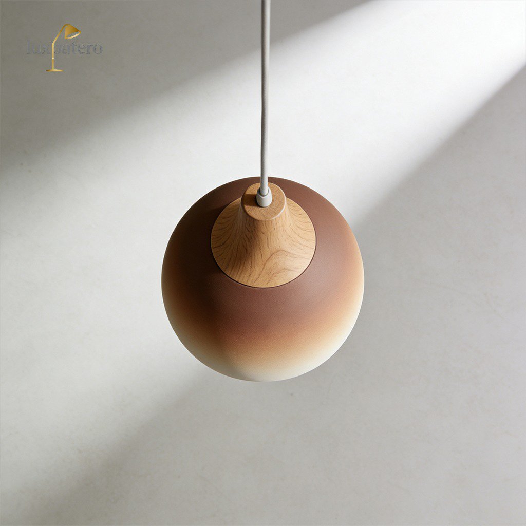 日式侘寂風實木吊燈