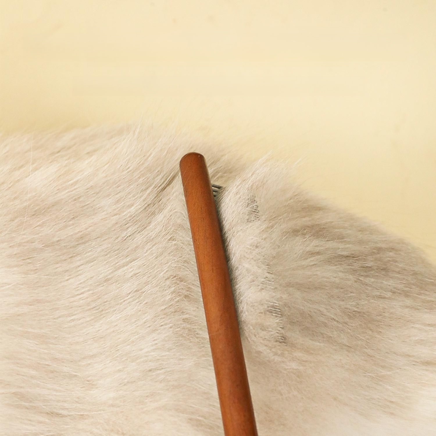 Pet Grooming Comb with Solid Wood Handle