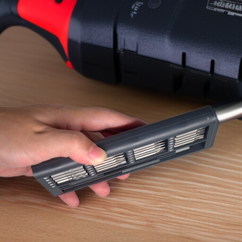 Kompaktes Multifunktions-Schraubendreher-Set mit magnetischem Edelstahl-Organizer