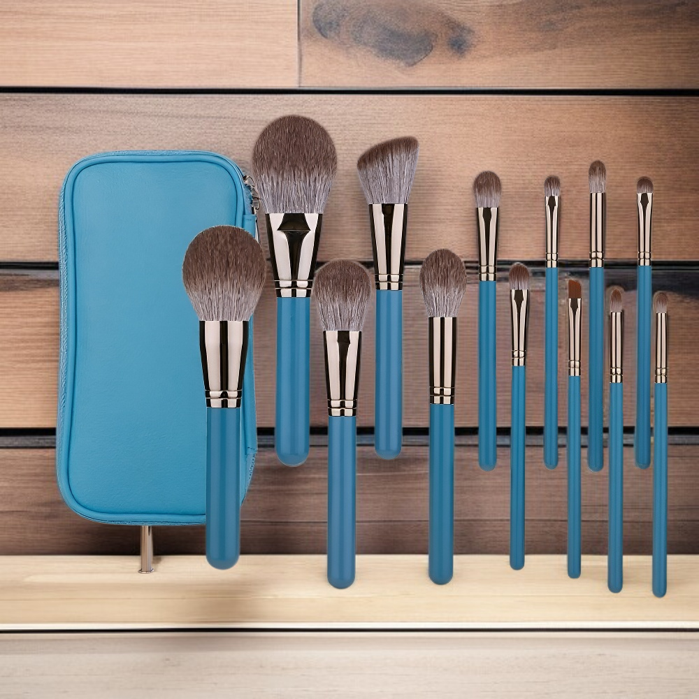 13 makeup brush strap storage bag set