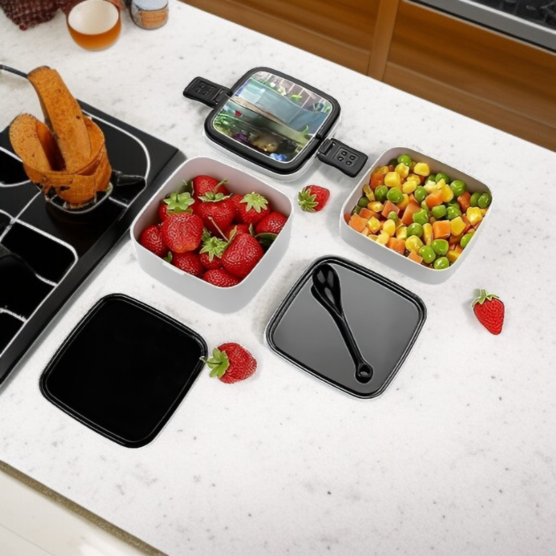 صندوق طعام مزدوج الطبقات محمول