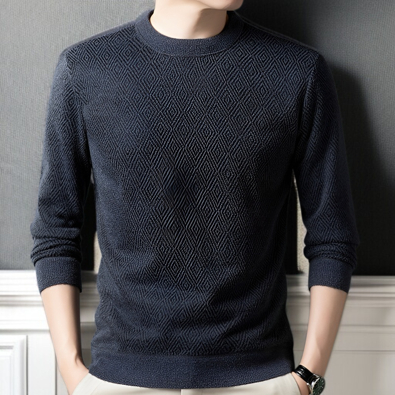 남자 추동 자카드 스웨터 남 기모 니트 레깅스 남자 니트 자카드 니트 레깅스