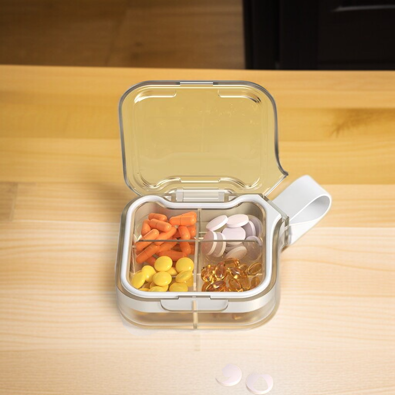 투명 덮개 휴대용 분격 약물 수납함