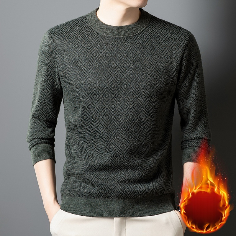 남자 추동 자카드 스웨터 남 기모 니트 레깅스 남자 니트 자카드 니트 레깅스