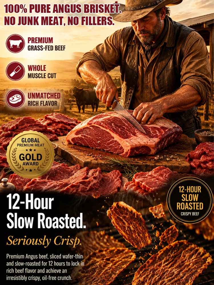 Premium Australian Angus Beef Jerky Crisps 100% Grass-Fed High Protein Keto Friendly Healthy Snack