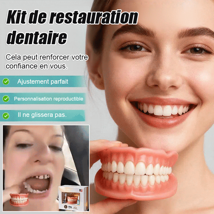 【Tout compris sur mesure】Kit de soin et de retouche pour prothèses dentaires