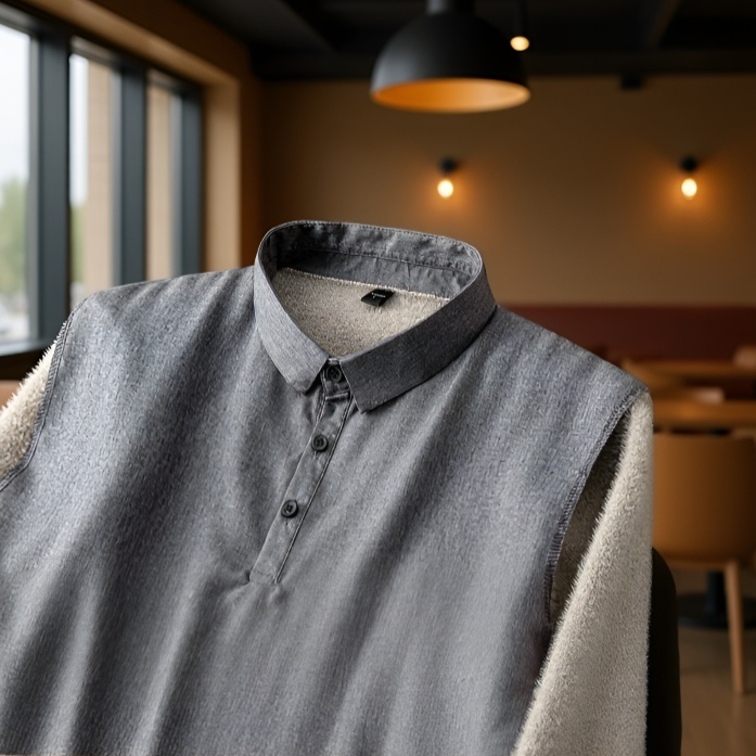 秋冬メンズセーターアンドシャツカラーニット