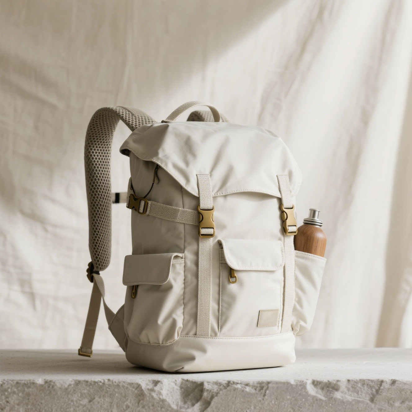 Mochila multifuncional de nailon impermeable para exteriores.