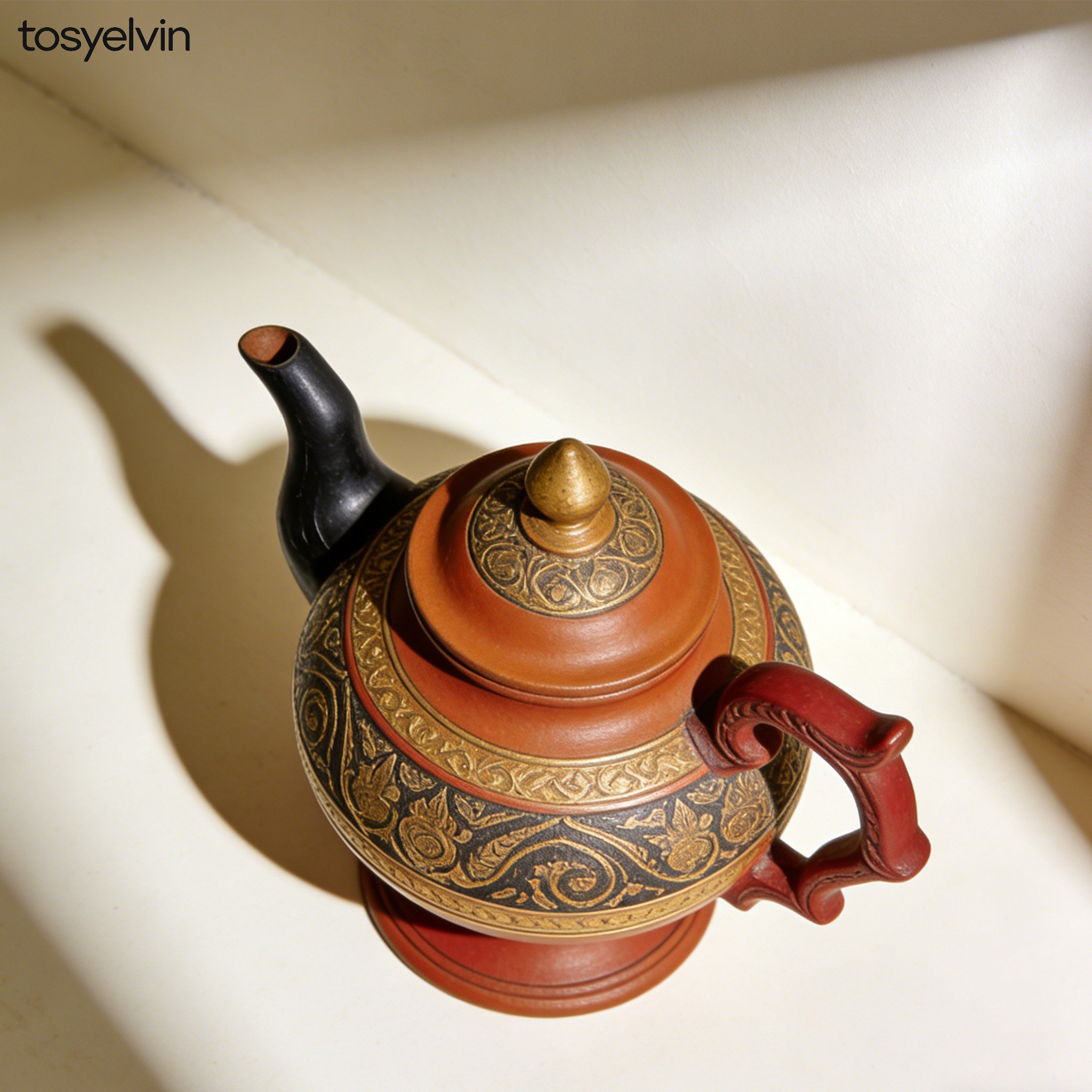 กาน้ำชาพอร์ซเลนพร้อมฝาปิดกันความร้อน