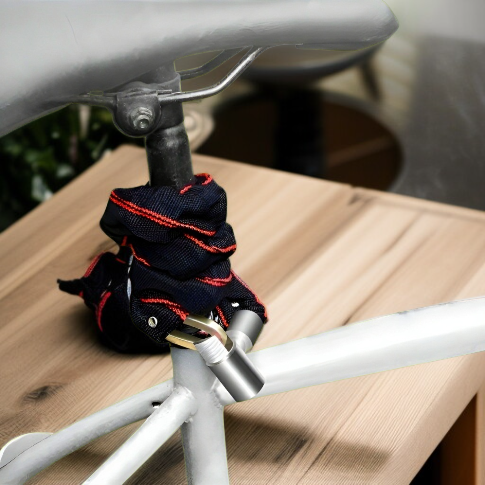 Candado de bicicleta con cadena antirrobo