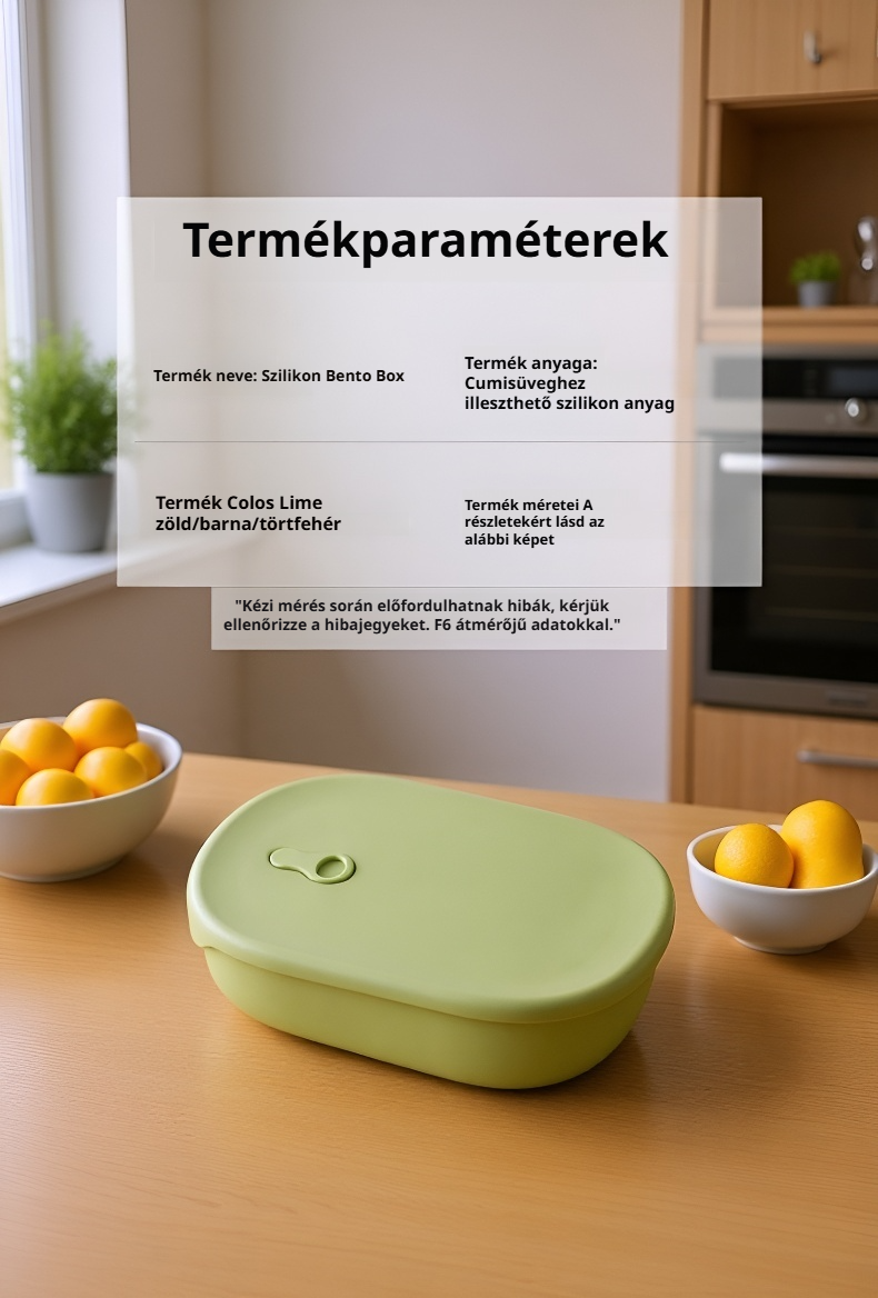 Könnyen tisztítható szilikon ételtároló doboz
