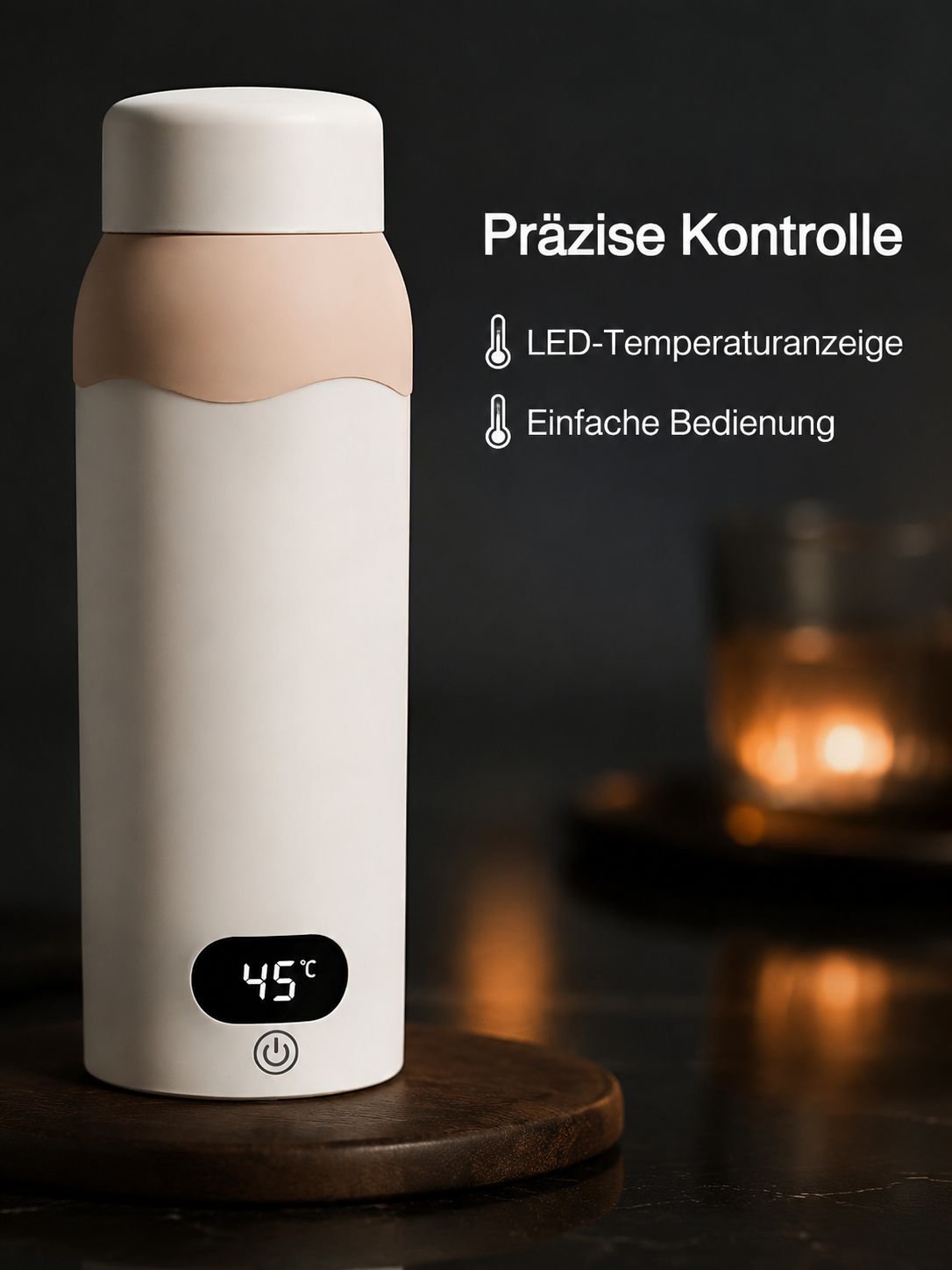 Tragbarer Mini-Wasserkocher mit Temperaturregelung