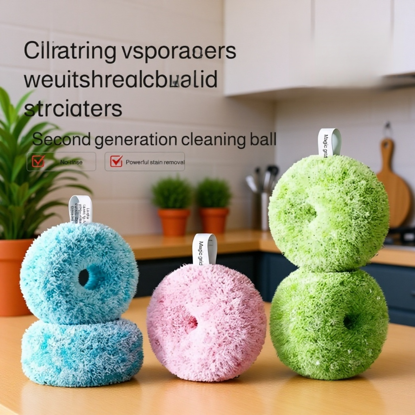 Hygienic sink brush in modern kitchen