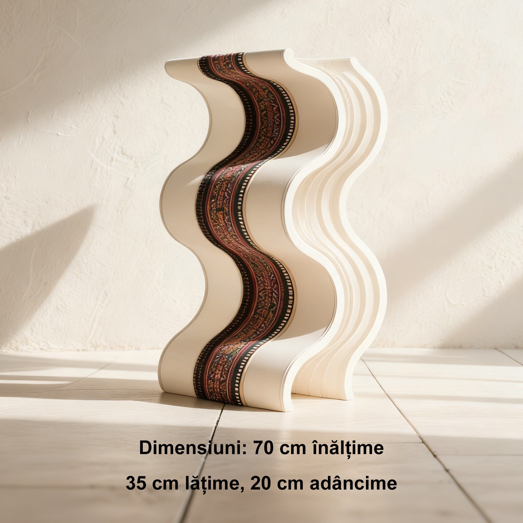 Sculptură artistică cu valuri pentru interior