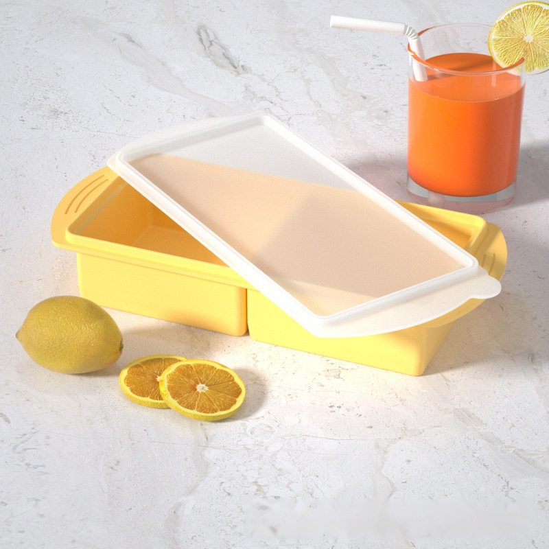 Household 4-Grid Ice Cube Tray with Lid