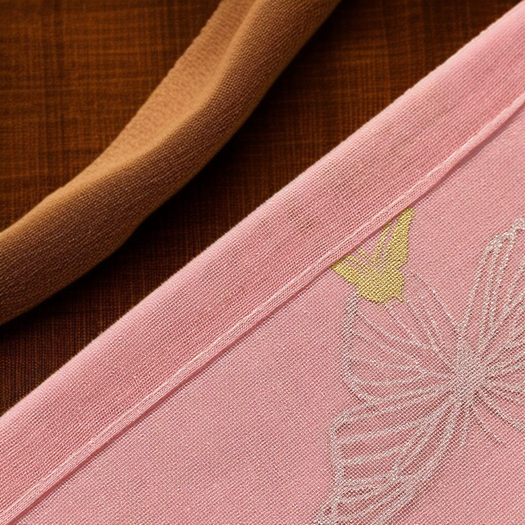 居家空間使用燙金蝴蝶打孔窗紗窗簾場景