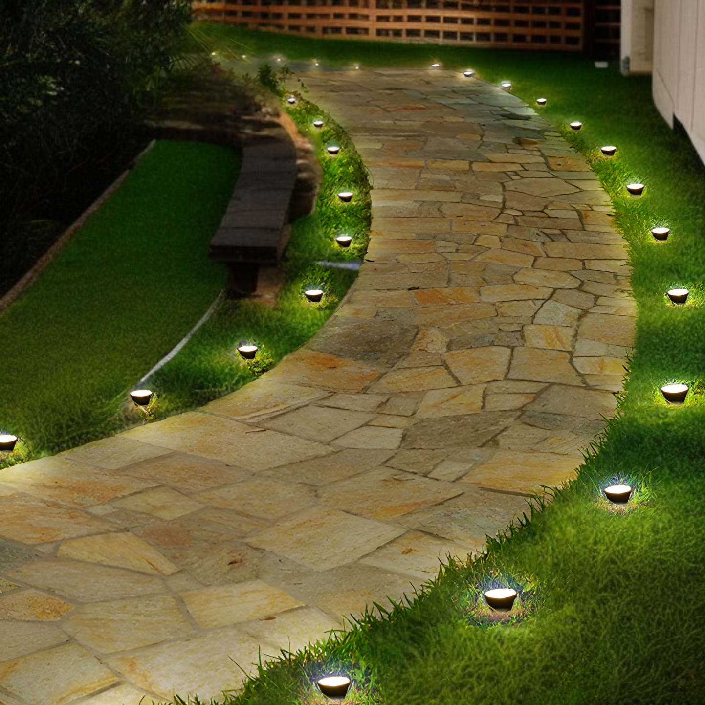 屋外家庭用ガーデンライト芝生シンプルなレイアウト1〜10ガイド暖かい光ソーラーガーデンライト