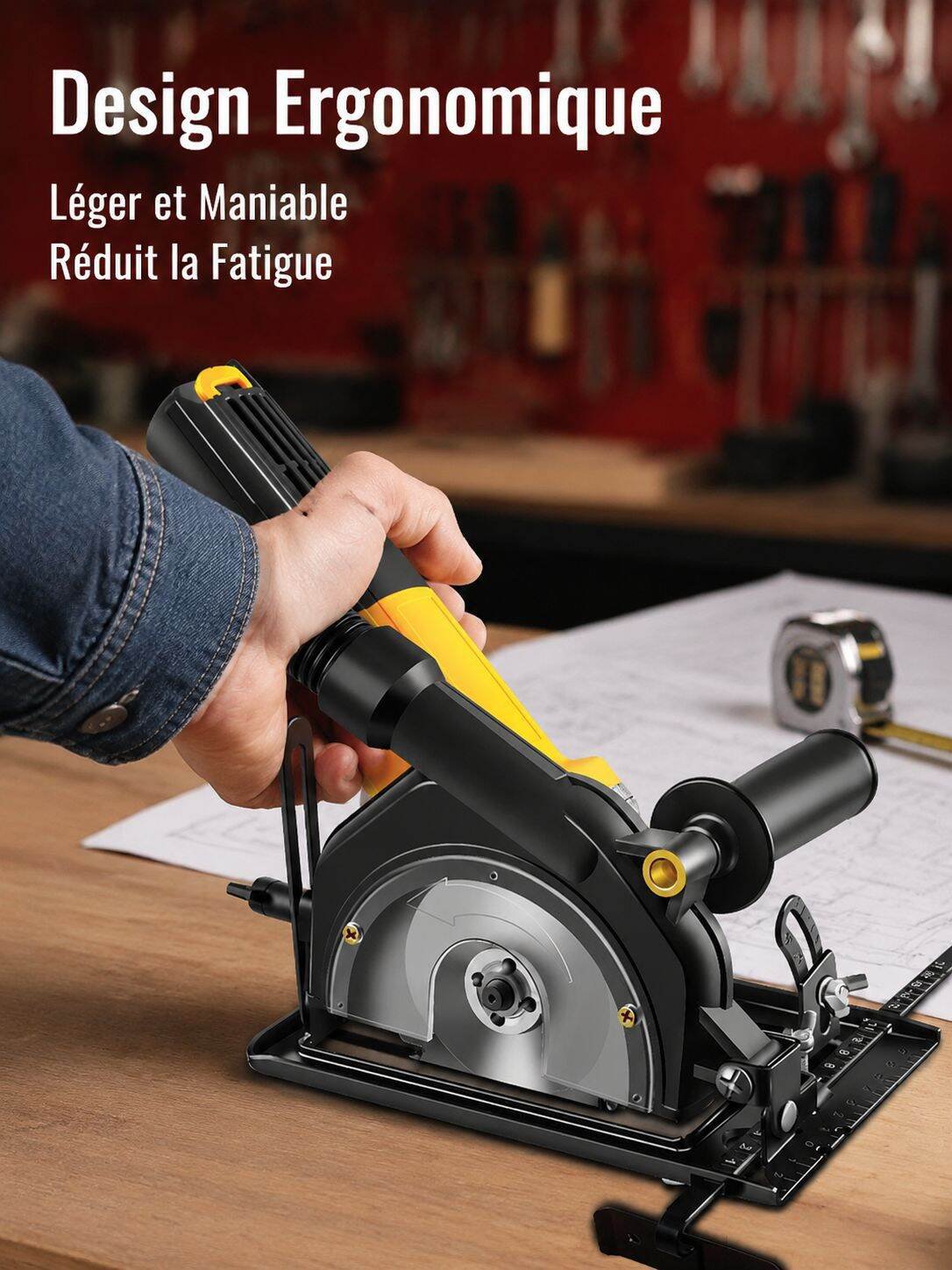 Meuleuse d'angle sans balais rechargeable à batterie au lithium