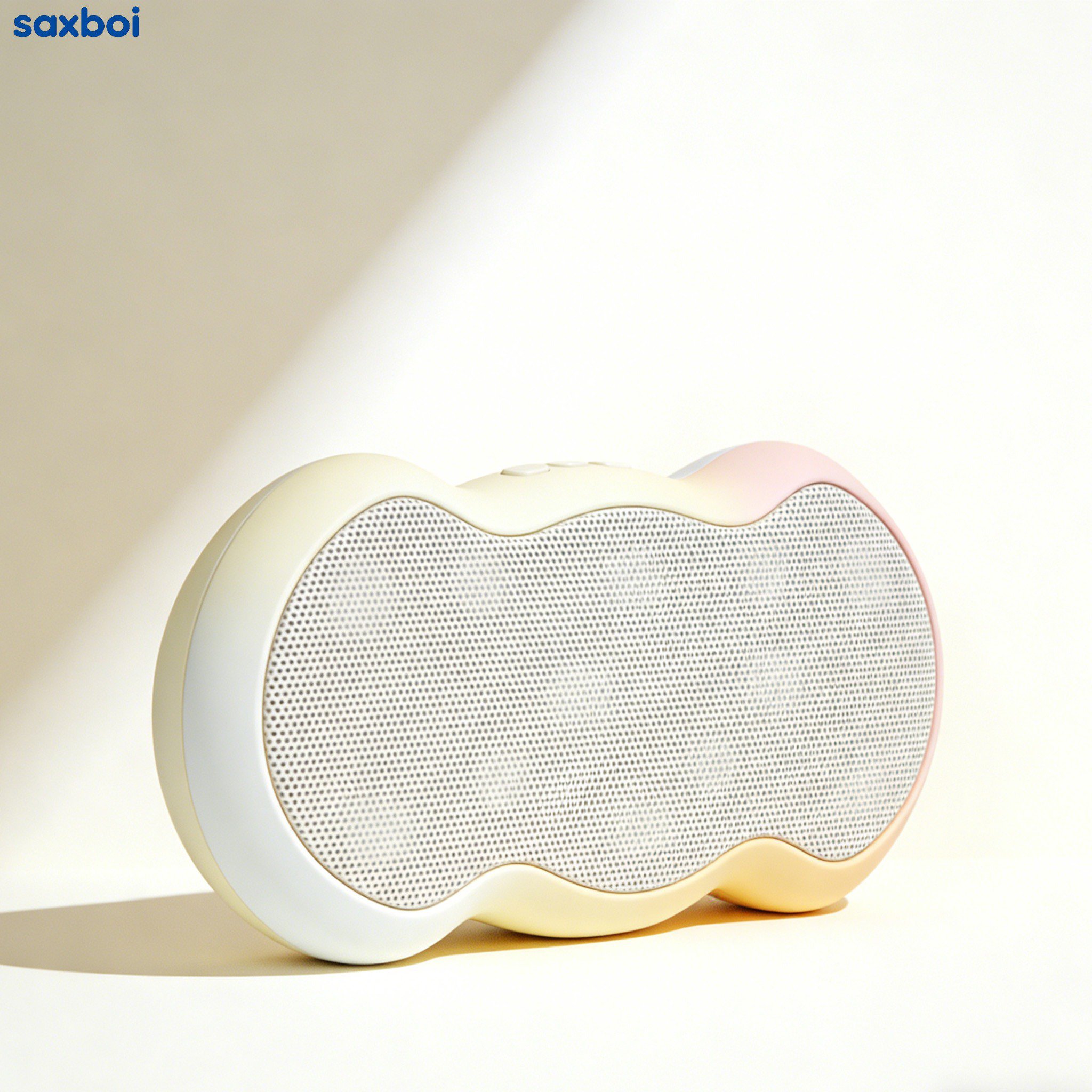 波状デザインが美しいスピーカーの側面