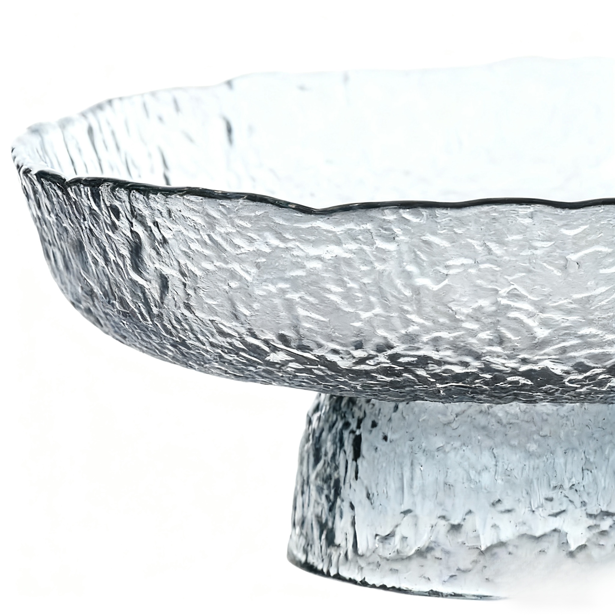 ชามผลไม้แก้วขนาดใหญ่หรูหราสำหรับห้องนั่งเล่นในบ้าน