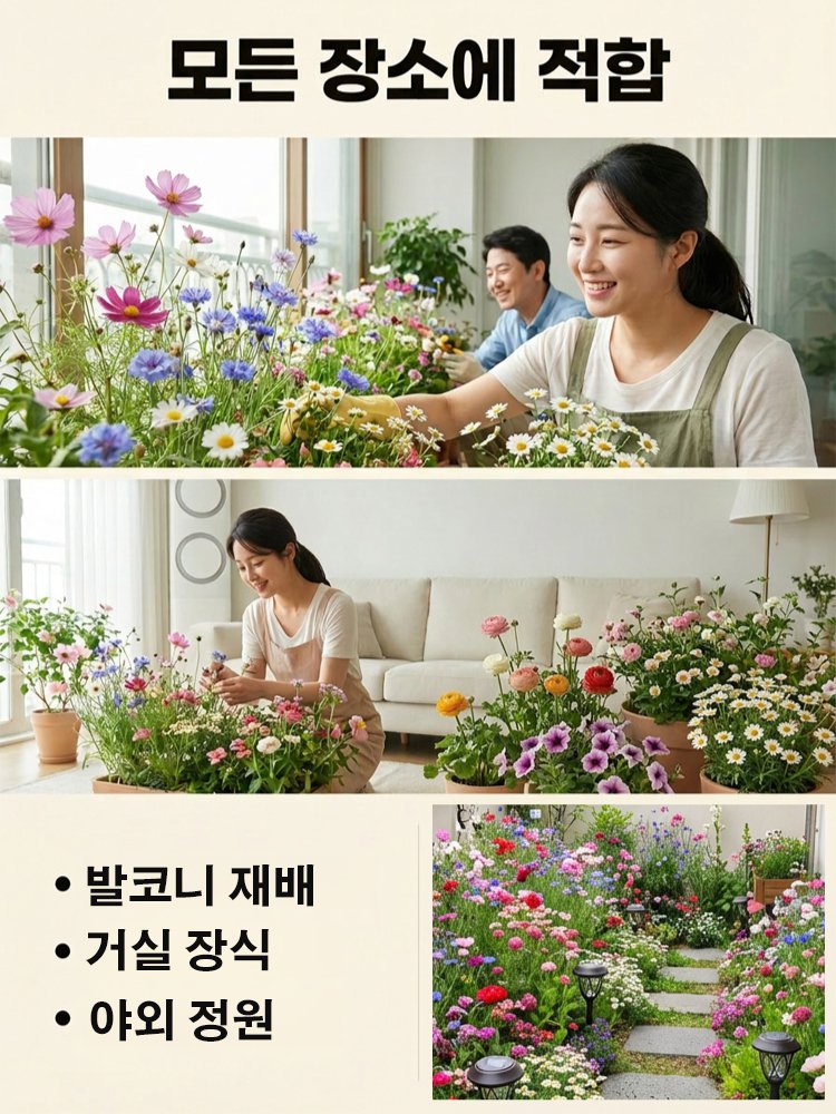 사계절 개화 혼합 색상 꽃씨, 연중 피어나는 꽃, 시들지 않아요