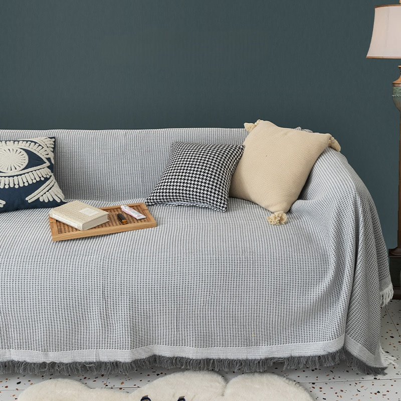 Celoplošný přehoz na pohovku z bavlněné příze