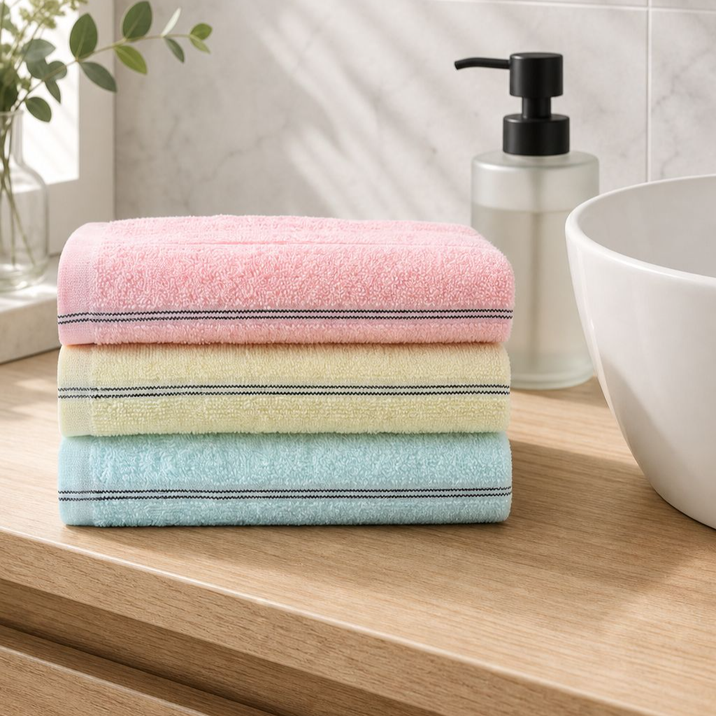 Hotel Bath Pure Cotton Towel Absorbent and Soft Face Towel Affordable for Home Use