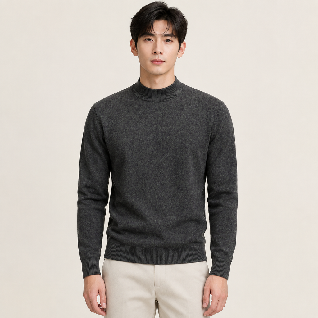 남성 봄·가을·겨울 신상 따뜻한 방모 반목 단색 니트 스웨터