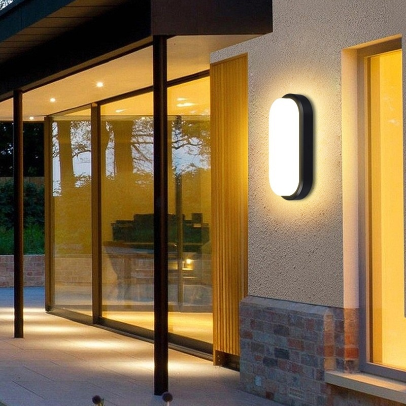 屋外用楕円形天井壁ライト