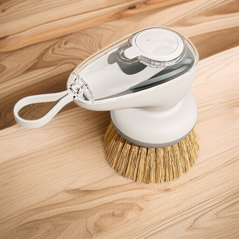 가정용 손상없는 냄비 청소 냄비 브러쉬 자동 수액 압출 수액 세척 냄비 브러쉬 게으름뱅이 주방 필수 자동 수액 브러쉬