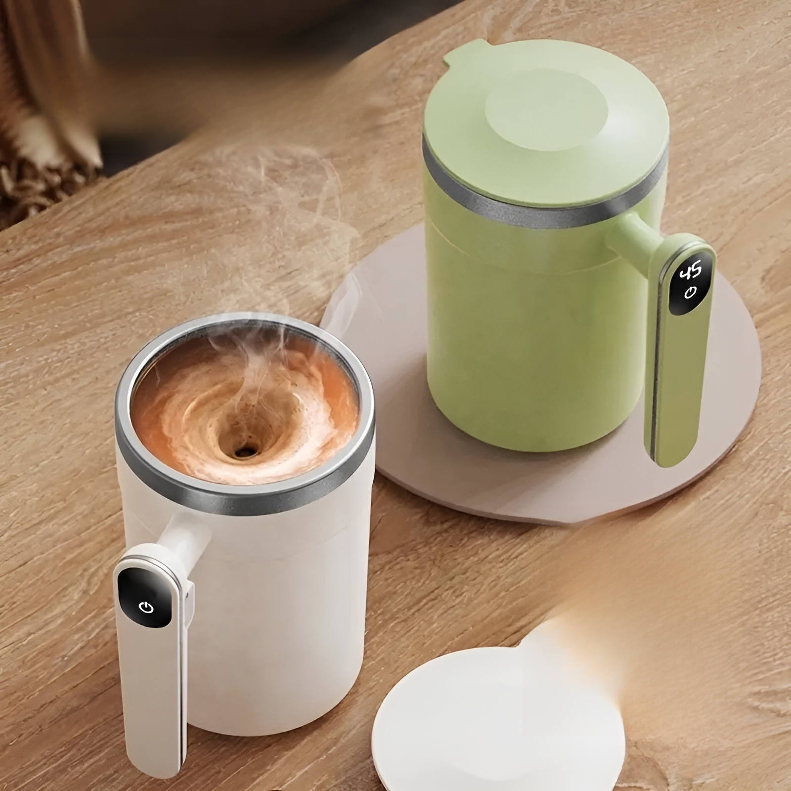 Temperature Measuring Automatic Blending Coffee Cup