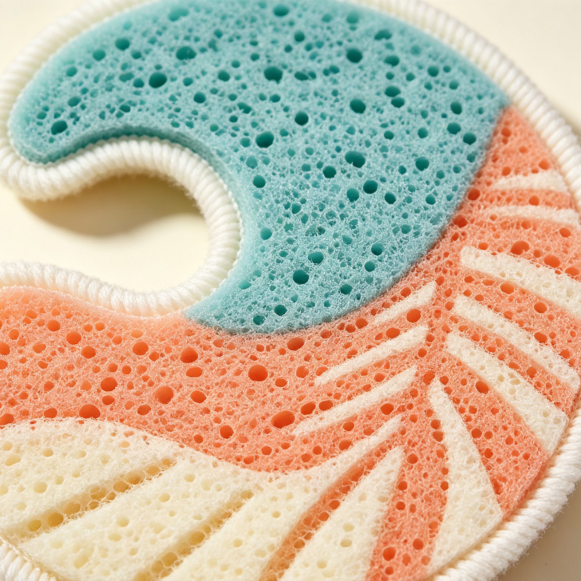 Durable and absorbent Wave Sponge for kitchen cleaning