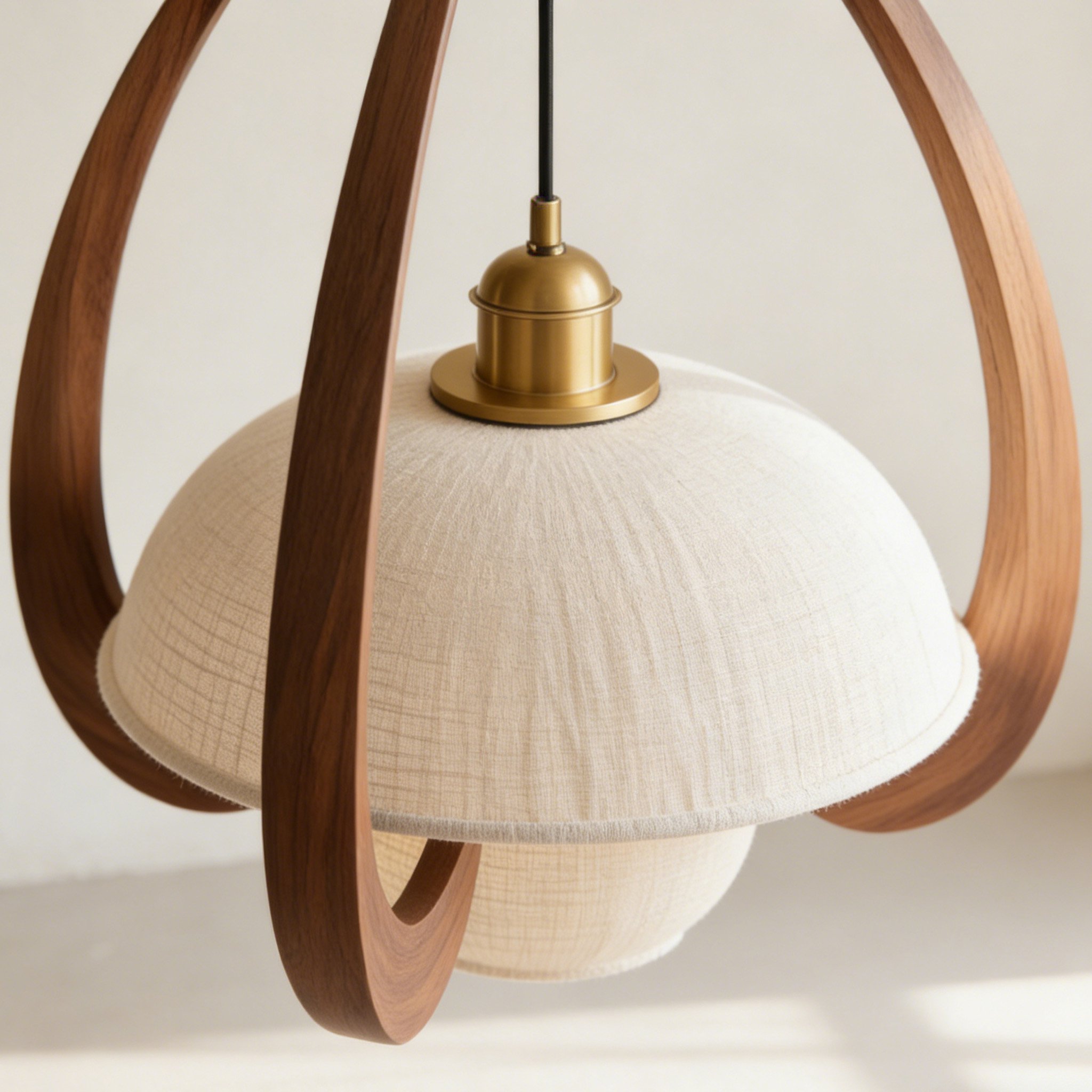 โคมไฟแขวนเพดานไม้เหมาะสำหรับห้องนั่งเล่น