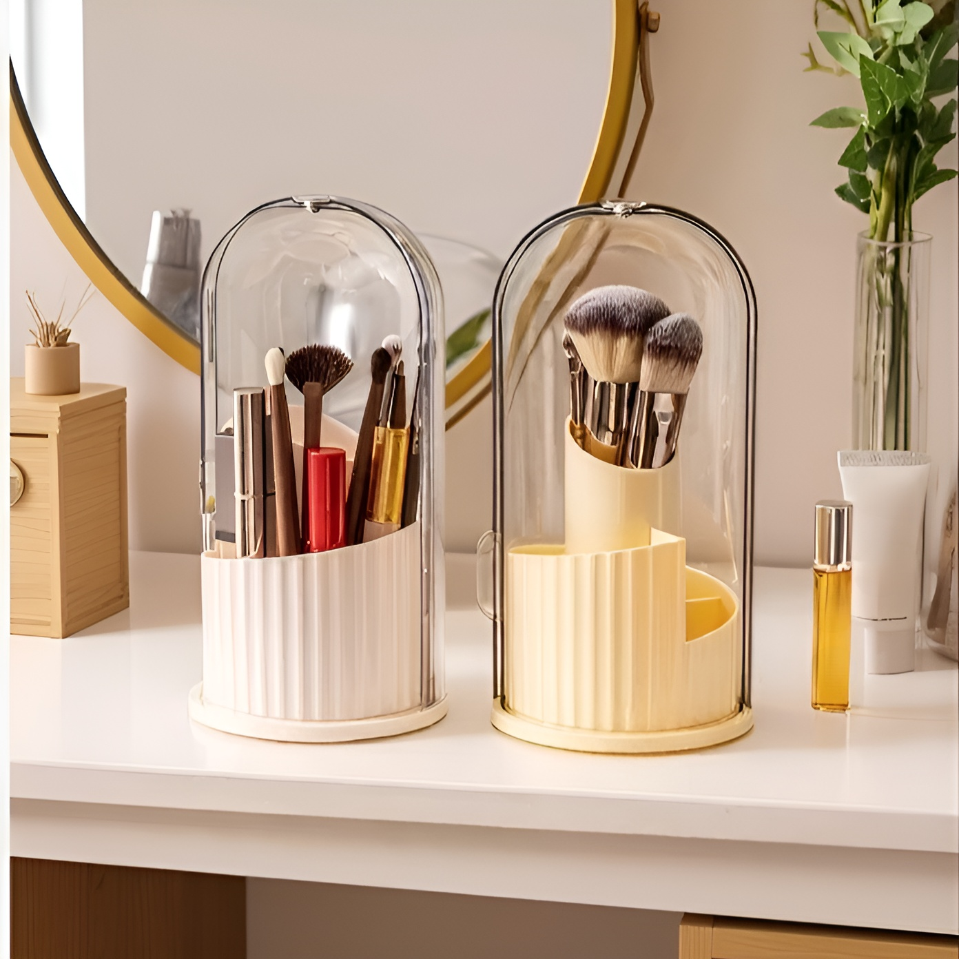 高顏值化妝刷收納筒細節放大