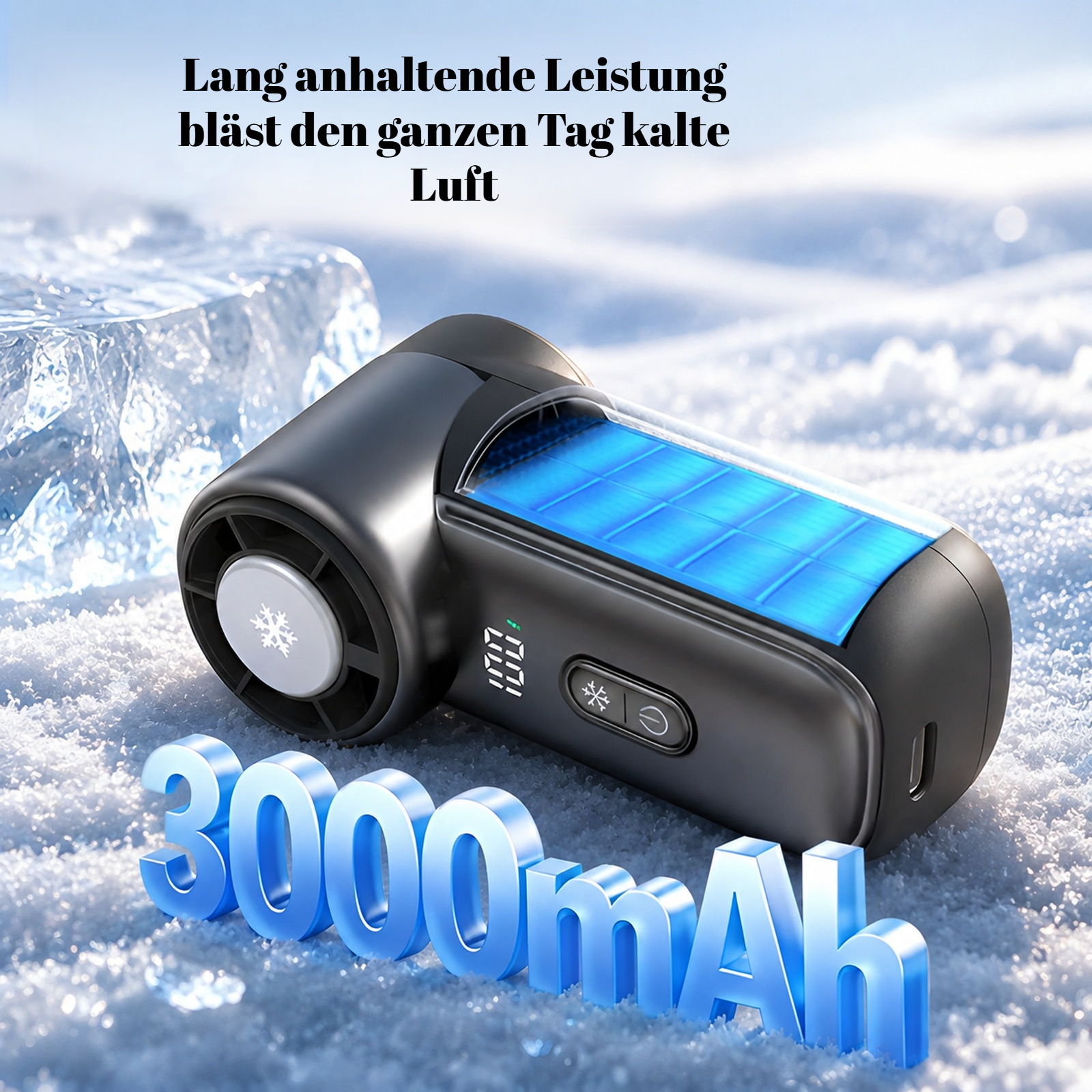 Handlicher, aufladbarer Hochgeschwindigkeits-Ventilator für den Außengebrauch