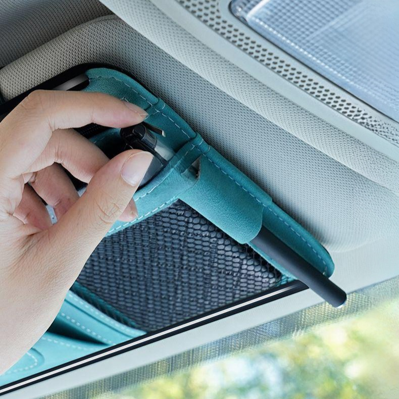 Multifunctional Car Glasses Clip and Card Storage Pouch