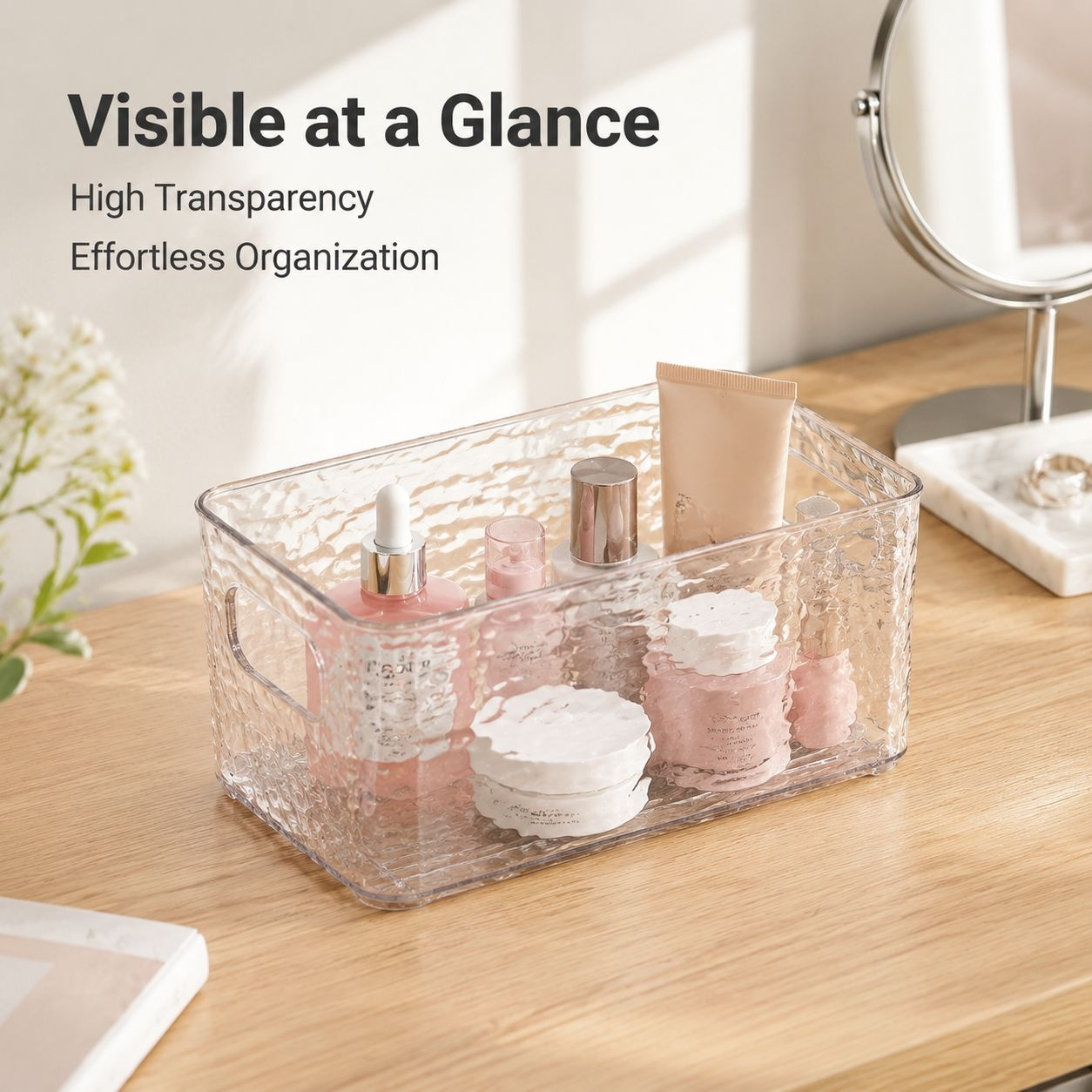 Narrow Rectangular Desktop Storage Box
