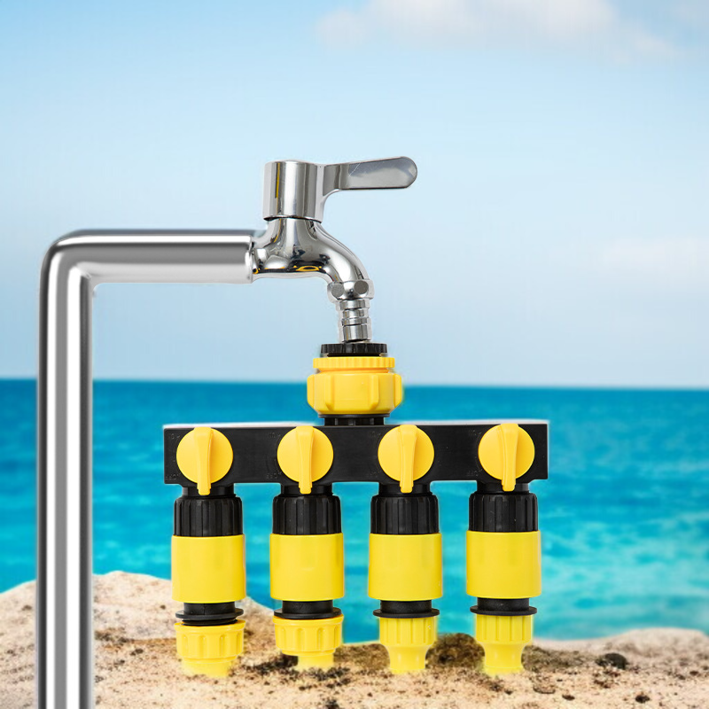 5통 4로 1구 이음매 분수기 수도관 세차 수도관 스위치 부착 분류 5통 수도꼭지 커넥터