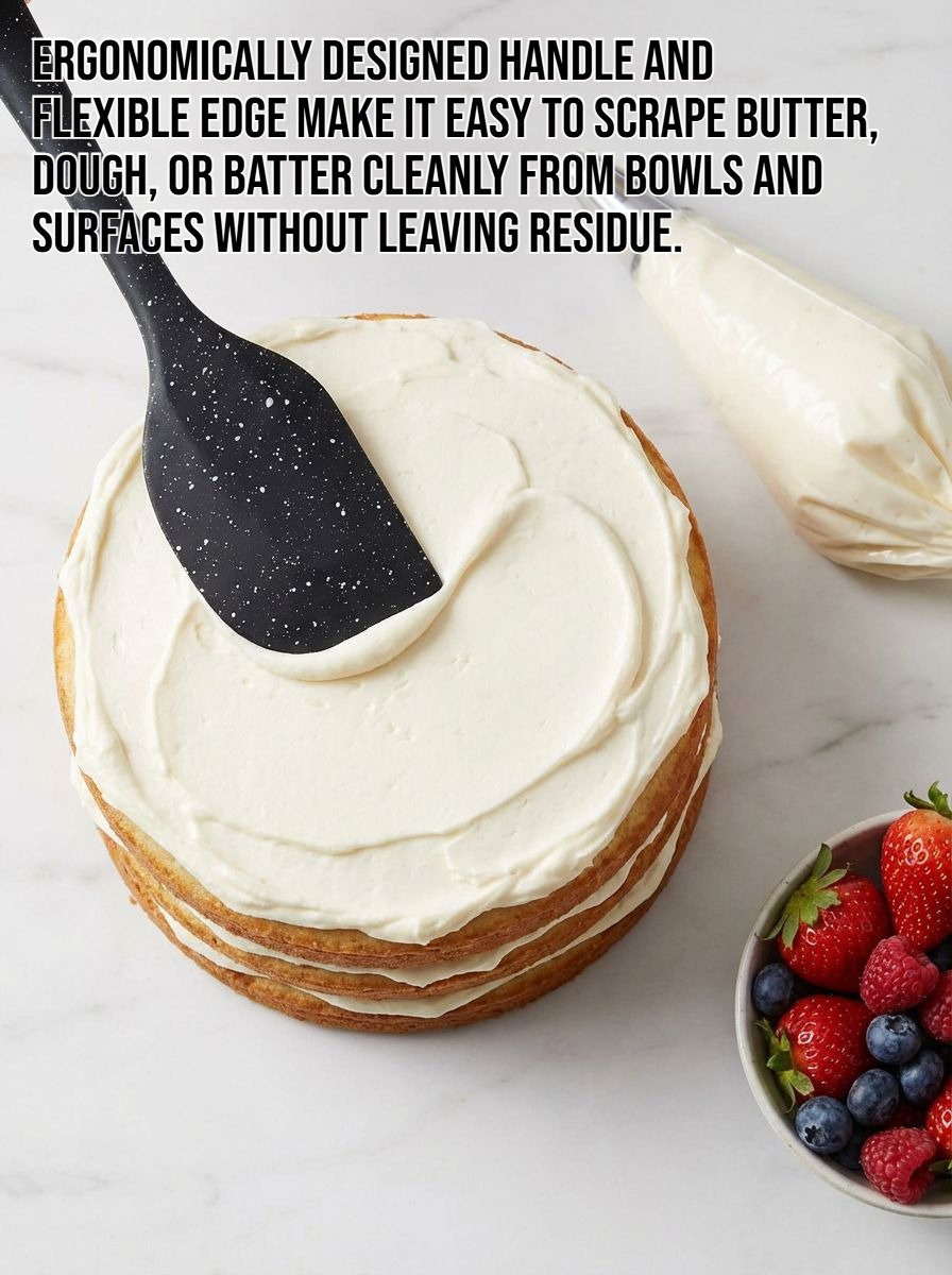 Non-stick silicone butter scraper for kitchen use