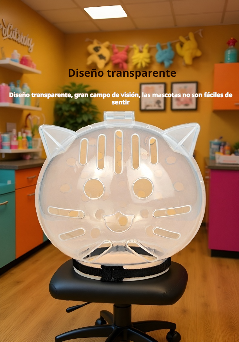 Detalle de la bola protectora para mascotas