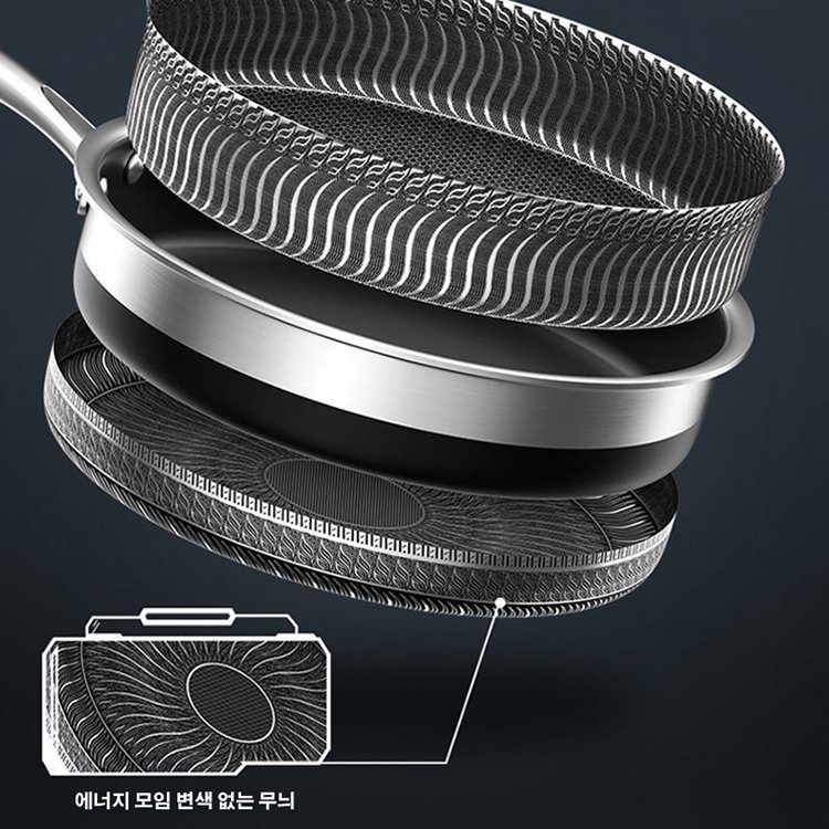 【기름 0방울인데 계란이 춤을 춥니다 】독일 스텐 무코팅 프라이팬