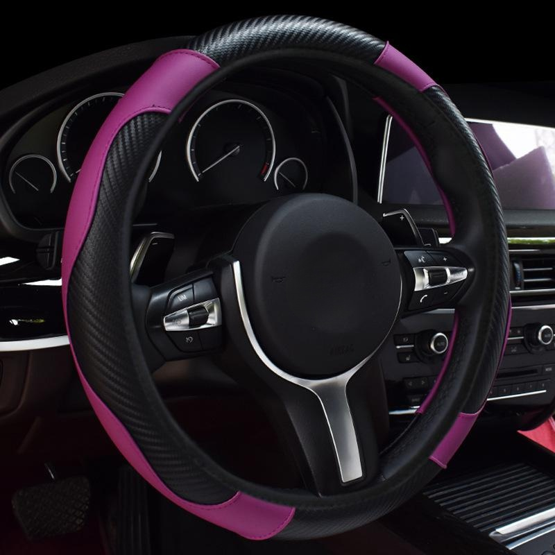 Universal Four-Season Leather Steering Wheel Cover without Inner Ring
