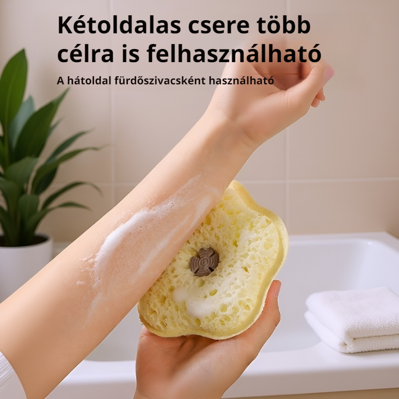 Kétoldalas tapadókorongos, olajtaszító mosogatószivacs